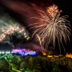 Fireworks over Edinburgh Castle, view from Mercure Edinburgh City Princes Street Hotel..