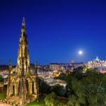 View of Scott memorial from Mercure Edinburgh City Princes Street Hotel.